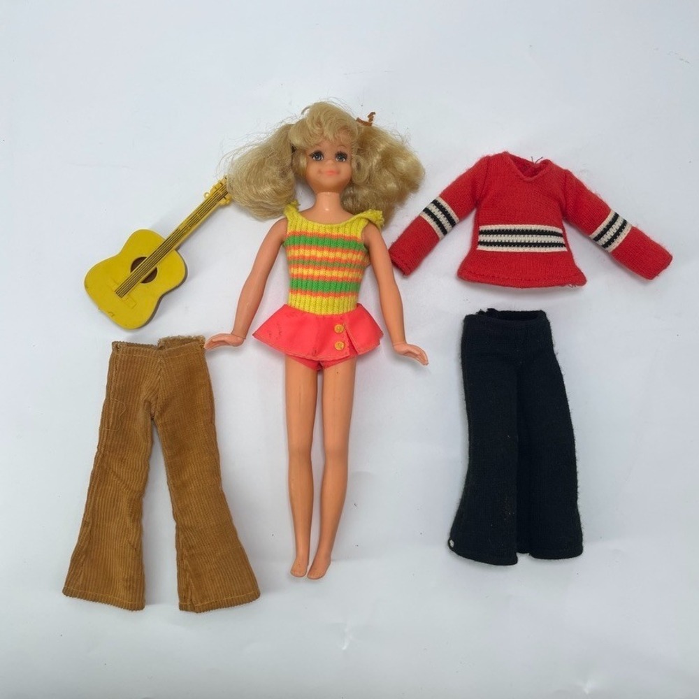 Vintage 1969 Skipper Doll Rooted Eye Lashes Bendable Knees Twist Turn Waist Lot
